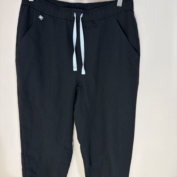 Figs Zamora Jogger Scrub Pants Med Black Technical Collection Pockets Drawstring - Picture 3 of 10